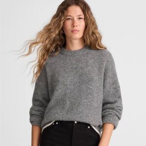 Madewell Gray Clousoft Crew Neck Sweater Sz XXS
